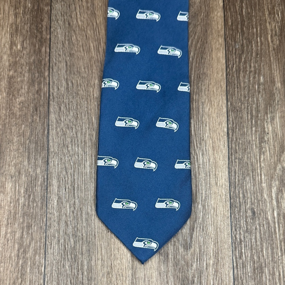 NFL Blue and White Men's Tie - Picture 3 of 5